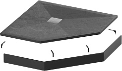 Grossman Экран для поддона Strong 90x90 GR-S290901D черный – фотография-2